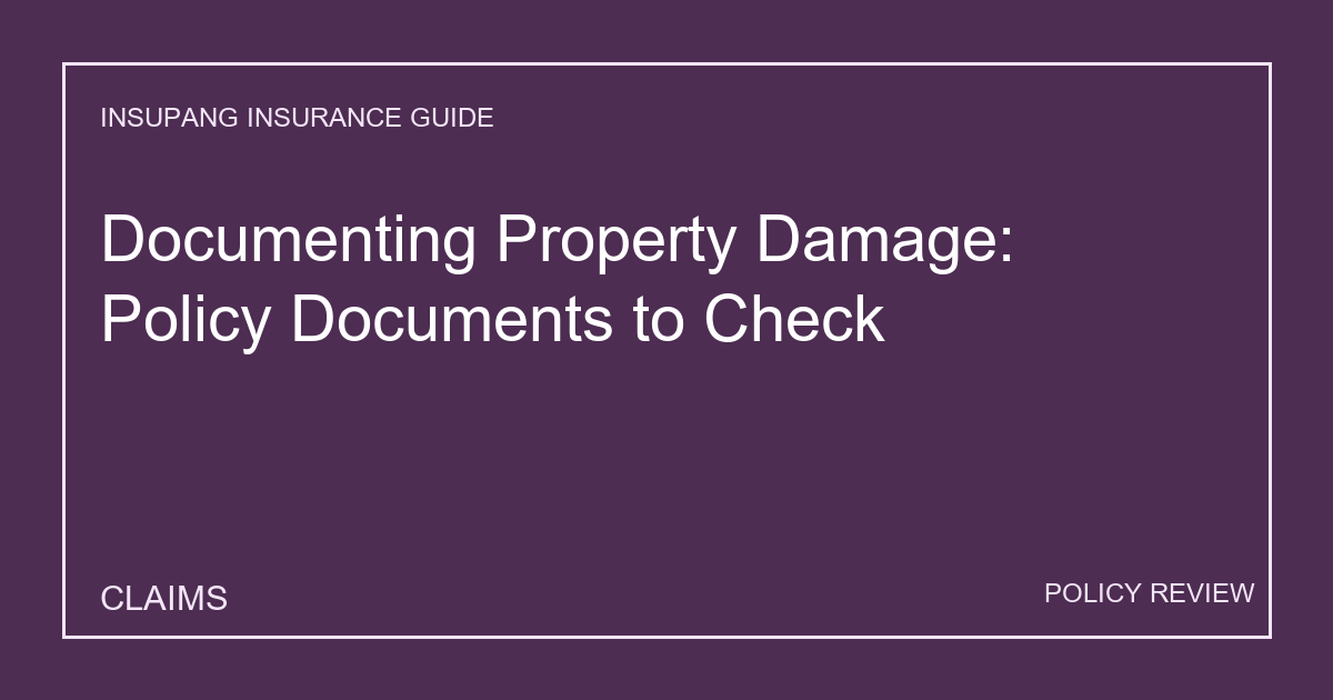 Documenting Property Damage: Policy Documents to Check - Insupang insurance guide thumbnail