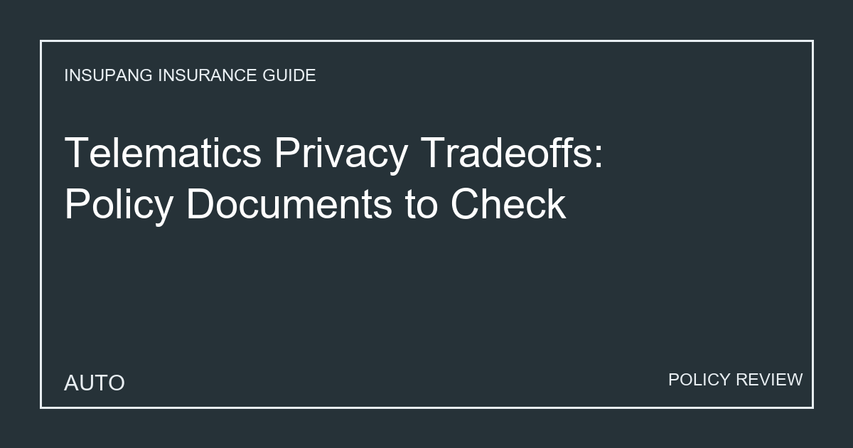 Telematics Privacy Tradeoffs: Policy Documents to Check - Insupang insurance guide thumbnail