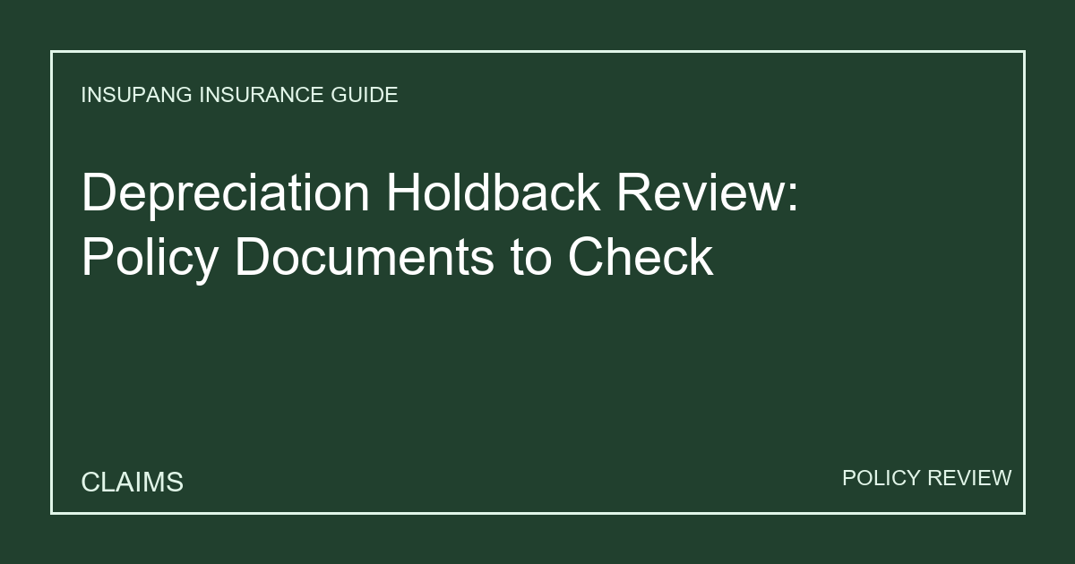 Depreciation Holdback Review: Policy Documents to Check - Insupang insurance guide thumbnail