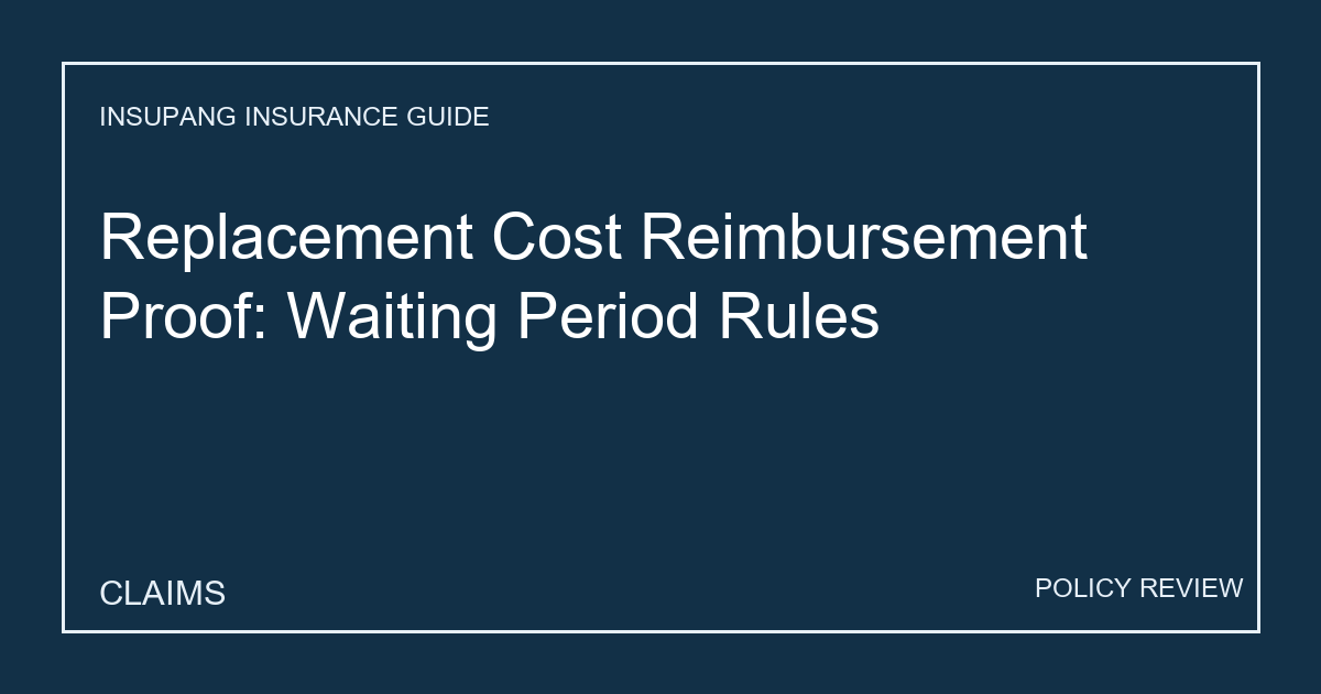 Replacement Cost Reimbursement Proof: Waiting Period Rules - Insupang insurance guide thumbnail
