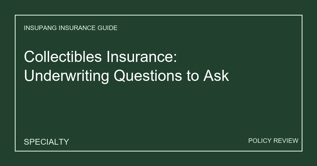 Collectibles Insurance: Underwriting Questions to Ask - Insupang insurance guide thumbnail