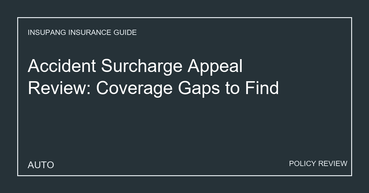 Accident Surcharge Appeal Review: Coverage Gaps to Find - Insupang insurance guide thumbnail
